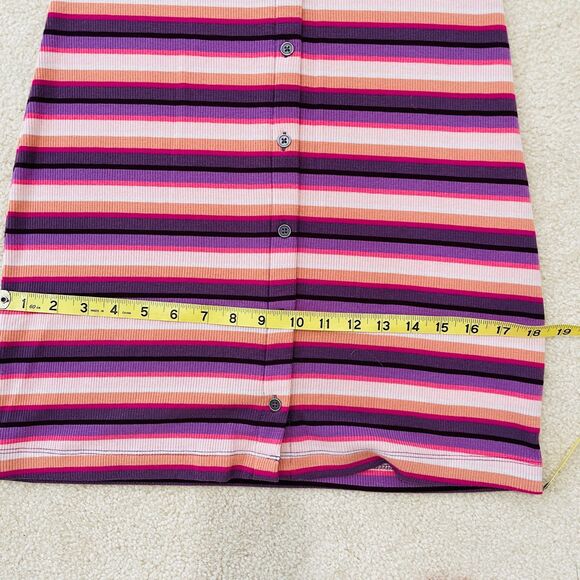 Wild Fable Women's Size M Striped Button Up Bodycon Sweater Dress Retro - Picture 6 of 9